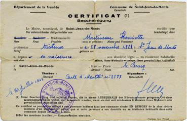 Iconographie - Certificat - Bescheinigung