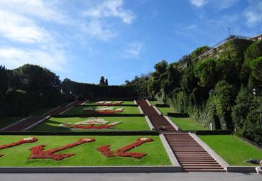 Iconographie - Gênes - Jardin public en étage