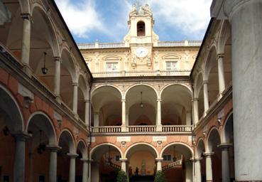 Iconographie - Gênes - Cour intérieure du Palazzo Tursi, via Garibaldi