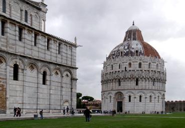 Iconographie - Pise - Le Duomo (la cathédrale de Pise) et le Baptistère