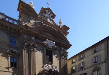 Iconographie - Florence - Fronton baroque près du Bargello