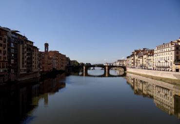 Iconographie - Florence - L'Arno vu du Pont Vecchio
