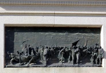 Iconographie - Sienne - Détail d'une bataille du monument à Giuseppe Garibaldi