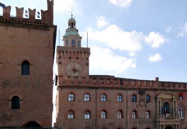 Iconographie - Bologne - Piazza Maggiore, le Palazzo d'Accursio