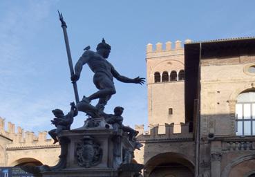 Iconographie - Bologne - Piazza del Nettuno, fontaine de Neptune