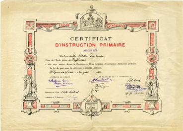 Iconographie - Certificat d'Instruction primaire