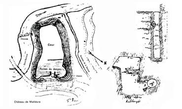 Iconographie - Plan des fouilles du château