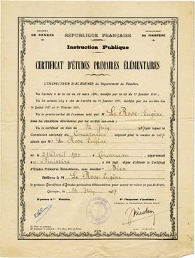 Iconographie - Certificat d'études primaires élémentaires