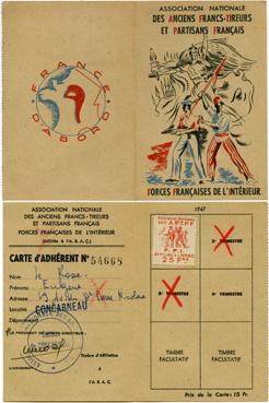 Iconographie - Carte d'adhérent F.F. I.