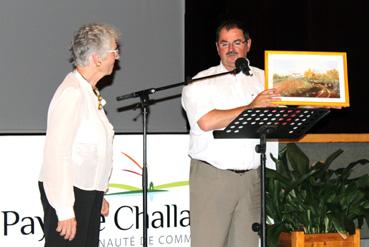 Iconographie - Micheline Rambaud, alpiniste et cinéaste, et Serge Rondeau, maire