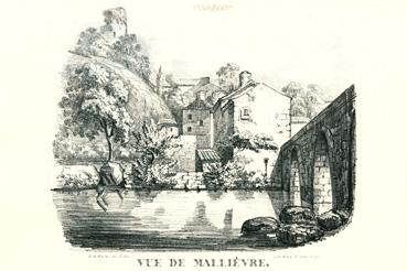 Iconographie - Vue de Mallièvre, d'après le Comte E. de Monbail
