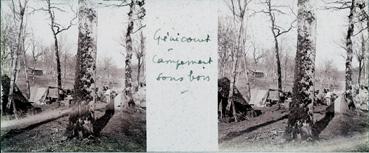 Iconographie - Génécourt - Campement sous bois