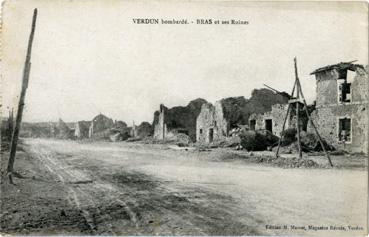 Iconographie - Verdun bombardé - Bras et ses ruines