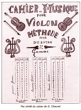 Iconographie - Fac similé du cahier de violoneux Georges Chauvel