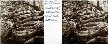 Iconographie - Montgarni - Cadavres rassemblés après l'attaque