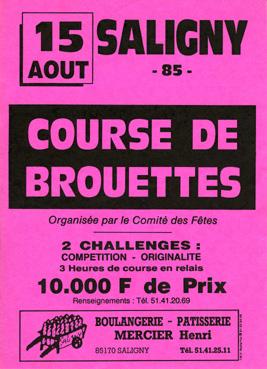 Iconographie - Course de brouettes à TF1 - L'affiche de la Course de brouettes