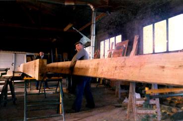 Iconographie - Construction de la brouette géante - Les montants