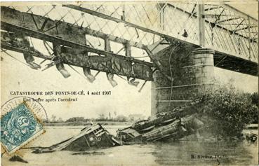 Iconographie - Catastrophe des Ponts de Cé - Une heure après l'accident