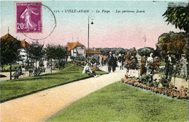 Iconographie - La plage - Les parterres fleuris