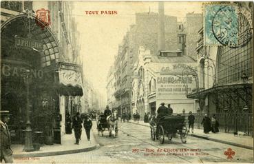 Iconographie - Rue de Clichy (IXe arrondissement) - Le Casino de Paris et la Boucle