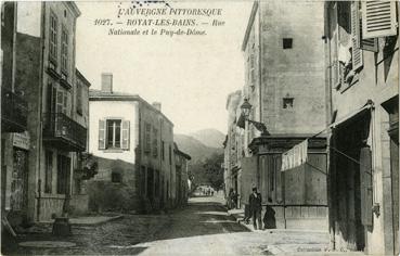 Iconographie - Rue Nationale et le Puy de Dôme