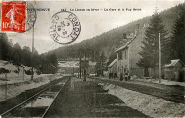 Iconographie - Le Lioran en hiver - La gare et le Puy Griou