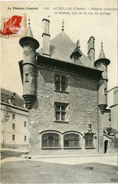 Iconographie - Maison consulaire et théâtre, vus de la rue du Collège