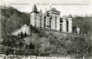 Iconographie - Château d'Anterroche (XVe siècle) vu de la route