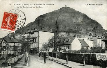 Iconographie - Le rocher de Bonnevie, vu du boulevard de la Gare