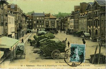 Iconographie - Palce de la République - Le marché aux bois, foin et paille