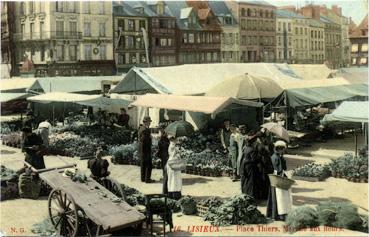 Iconographie - Place Thiers - Le marché aux fleurs