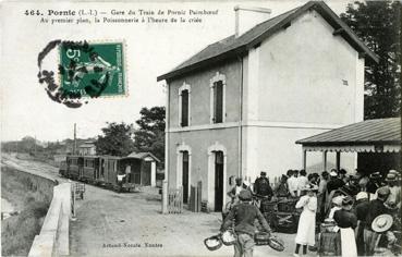 Iconographie - Gare de train de Pornic Paimboeuf - La poissonnerie à l'heure de la criée