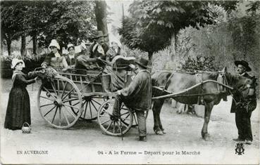 Iconographie - A la ferme - Départ pour le marché