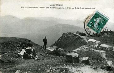 Iconographie - Panorama des Dômes, pris de l'Observatoire du Puy-de-Dômes, vu du côté Sud