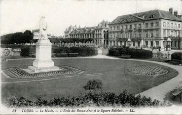 Iconographie - Le musée - L'école des Beaux-Arts et le square Rabelais