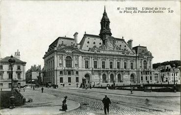 Iconographie - L'hôtel de Ville et la place du Palais-de-Justice