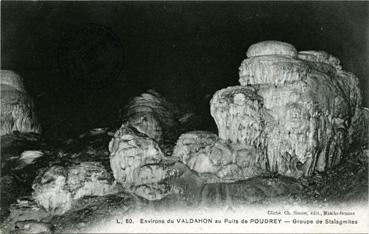 Iconographie - Puits de Poudrey - Groupe de stalagmites