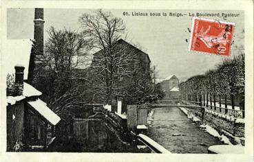 Iconographie - Lisieux sous la neige - Le boulevard Pasteur