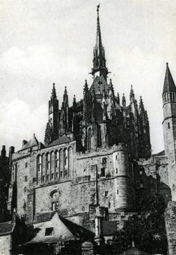 Iconographie - L'abbaye - L'abside de la basilique et tour du Chatelet