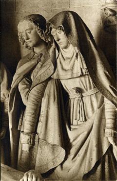 Iconographie - Les saints de Solesme - Notre-Dame et Sain Jean au tombeau (1496)