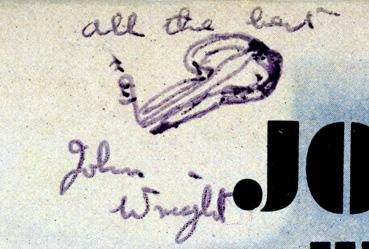 Iconographie - Signature et croquis de guimbarde par John Wright