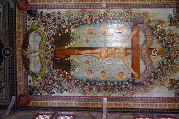 Iconographie - L'église de Iracoubo - Le Christ en croix du plafond