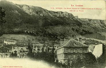 Iconographie - Le Mont Mimat et l'Hermitage de Saint-Privat vue sur la ville