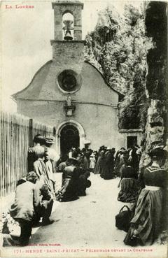 Iconographie - Saint-Privat - Pèlerinage devant la chapelle