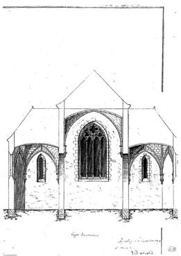 Iconographie - Plan de l'église daté du 6 juin 1814 - Coupe