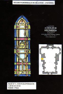 Iconographie - Plan des vitraux de l'église de l'Atelier Helmbold