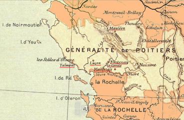 Iconographie - Carte du Bas-Poitou en 1789