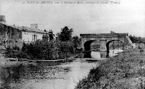 Iconographie - Pont des Arches, entre Le Sableau et Aisne