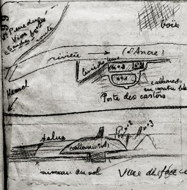 Iconographie - Croquis du poste des Castors