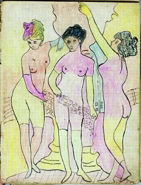 Iconographie - Trois femmes dévêtues, d'après Albert Robert